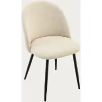 Homla Beige FIORA -ruokatuoli, kangasverhoiltu – moderni mukavuus ja tyyli, 49x56x80 cm