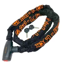 Global Lock Integrated 8 Mm Chain Lock Musta 90 cm