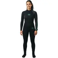Ocean & Earth Surf School 3 Mm Naisten Pitkähihainen Neopreenipuku Jossa Vetoketju Selässä