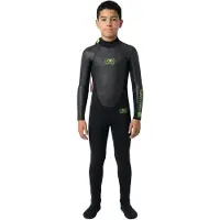 Ocean & Earth Surf School 3/2 Mm Steamer Flatlock Junior-märkäpuku Jossa Pitkät Hihat Ja Vetoketju Selässä