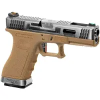 WE G-force 18c Sv Silver Barrel Metal Version Gbb Airsoft-pistooli