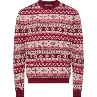 Only & Sons Neulepaita 'ONSX-MAS 2' kerma / rubiininpunainen / karpalo