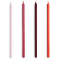 HAY Slim kynttilä, 4-pack Pink-red