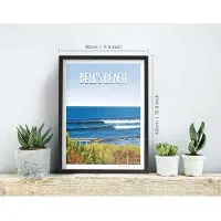 Awesome Maps Dream Spot Surf Bell´s Beach Juliste