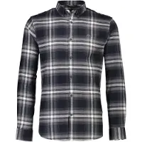 Lindbergh Brushed Checked Shirt L/S - Black - L
