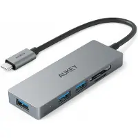 Aukey CB-C63 - hub - 3 ports USB hub - 3 porttia - USB 3.1 - Harmaa