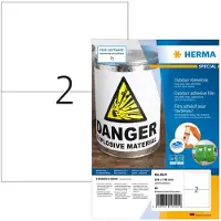 Herma 9541, Valkoinen, Suorakulmio, A4, Universaali, Polyeteeni, Matta