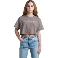 G-Star Girls Boxy Cropped Tee - Grey - girls