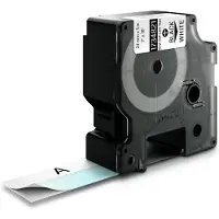 Dymo – Rhino Professional, self-laminating vinyl tape, 24mm, black text on white tape, 5.5m (1734821)