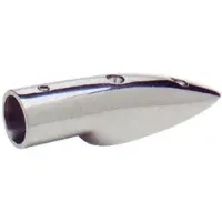 Goldenship Rail Fitting-end Base Hopeinen 22 mm