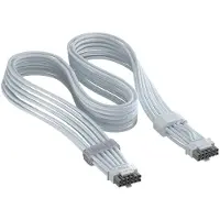 Corsair ThermalProtect PCIe 5.1 600W 12V-2x6 Cable, näytönohjaimen virtakaapeli, valkoinen