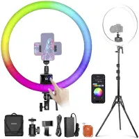 Neewer SRP18C 17cm Selfie Kit pyöreällä LED-puhelinvalolla varustettuna