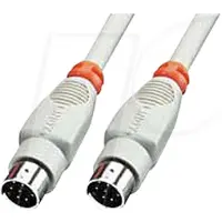Lindy 8 Pin Mini DIN Cable 2 m, Harmaa, 2 m, Uros/uros, 8p Mini DIN (31532)