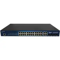 ALLNET ALL-SG8428V2PM, Hallittu, L2, Gigabit Ethernet (10/100/1000), Täysin kaksipuolinen, Power over Ethernet -tuki, Telineasennus
