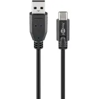 Goobay USB 2.0 -kaapeli (USB-C - USB A), musta