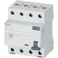 Siemens Rccb 4-polet type a 40a 30 ma 400vac korttidsforsinket