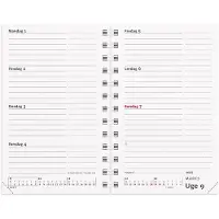 Mayland Mini Planner ugekalender sort vinyl 2027