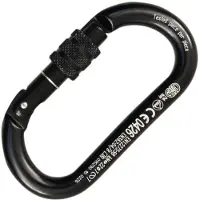 Kong Italy Oval Alu Classic Screwed Snap Hook Musta