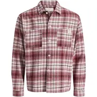 Jack & Jones Jorfrederiksberg Flannel Overshirt Ls Sn - Brown - XXL
