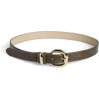 Pieces Pcvilka Patent Jeans Belt Wb Pu - Brown - 95