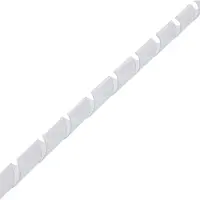 Spiral Wrap kaapelin spiraalikääre, 10 m pitkä, 14 mm halkaisija, läpinäkyvä valkoinen