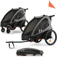 Kinderkraft Nava Pyöräkärry, Grey