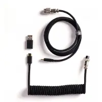 Keychron Coiled Aviator Kaapeli Straight 8K - Musta