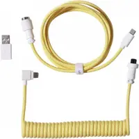 Keychron CAB-44 USB-A – USB-C -kaapeli, 1,76 m, keltainen
