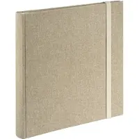 Hama Valokuva-albumi - - Jumbo Kankaat - 30x30 cm - 60 valkoista sivua - Beige
