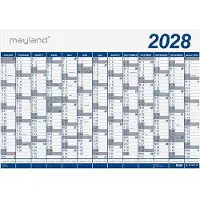 Mayland Kæmpekalender 1x13 mdr. PP-plast rør 2028