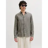Jack & Jones Jprblalawrence Linen Ls Shirt Sn - Khaki green - XXL