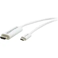 Kramer C-USBC/HM USB-C HDMI-kaapeli, 1,8 m, valkoinen