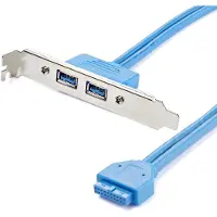 StarTech.com USB3SPLATE 2-porttinen USB 3.2 Gen 1 USB Type-A - Takalevysovitin