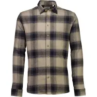 Lindbergh Heavy Checked Twill Shirt L/S - Beige - M