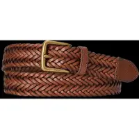 Ralph Lauren Braided Calfskin Belt - Brown - S