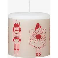 Broste Copenhagen Fairy Tale Parchment Candle - Red - Ø 8 CM