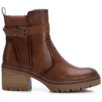Xti for woman. 14337103-CAMEL Ankle boots 143371 brown (35), 5 to 8 cm, Zip, Casual
