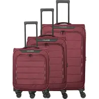 Travelite Skaii 4-pyöräinen Matkalaukkusetti 3-osainen Laajennettava Punainen