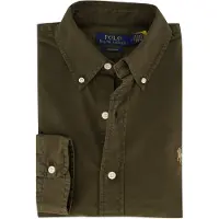 Ralph Lauren for man. 710805564520 Custom Fit dyed oxford shirt in green (XXL), Casual, Cotton, Long sleeve