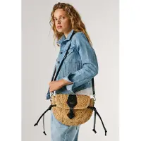 Pepe Jeans for woman. PL0300106 Saddie Coast brown handbag (OSFA), Casual, Jute