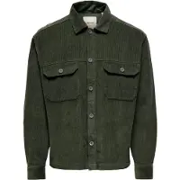 Only & Sons Onssimon Cord Rlx 017 Shirt - Khaki green - S