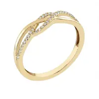 Lykken Elegance crossover timanttisormus 0.16 ct-160