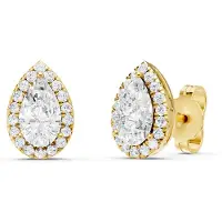 Midem Amsterdam timanttikorvakorut 1.00ct keltakulta