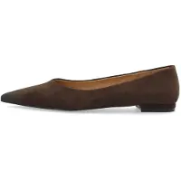 Bianco Biabari Pointy Flat Faux Suede - Brown - 36