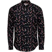 Only & Sons Paita 'ONSALF XMAS' sininen / roosa / verenpunainen / musta