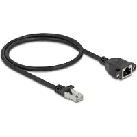 DeLOCK 90774, 0,5 m, Cat6a, S/FTP (S-STP), RJ-45, RJ-45, Musta