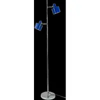 Dyberg Larsen Ocean Gulvlampe Blå/ Krom - Blue - ONE SIZE