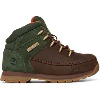 Timberland unisex for kids. TB0A5SRAAFK1 Brown Euro Sprint leather boots (33), Flat, Laces, Casual, Outdoor, children's fashion
