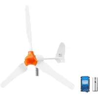 Vevor 1000 W:n 12 V:n tuuliturbiinigeneraattori, 3-lapainen tuuliturbiinisarja tuuli-/aurinkoenergiahybridiohjaimella, tehokas 3-vaiheinen vaihtovirtainen pysyvä tuulivoimageneraattori matkailuautoill
