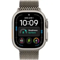Apple Watch 49 mm Milanolaisranneke S, luonnonvaalea titaani
